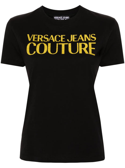 Glittery-Logo Cotton T-Shirt