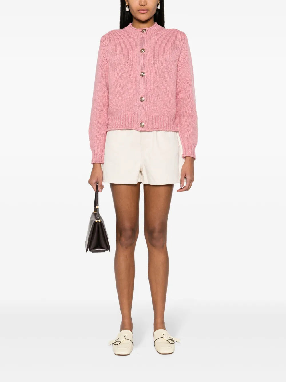 Long-Sleeve Cashmere Cardigan