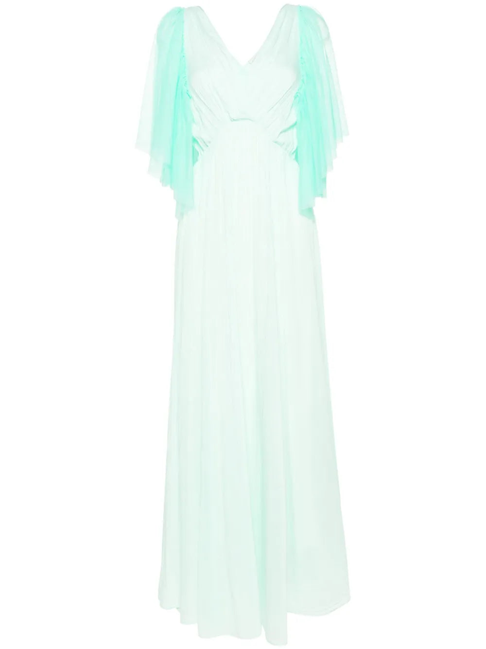 Tulle-Panelled Cotton-Silk Dress