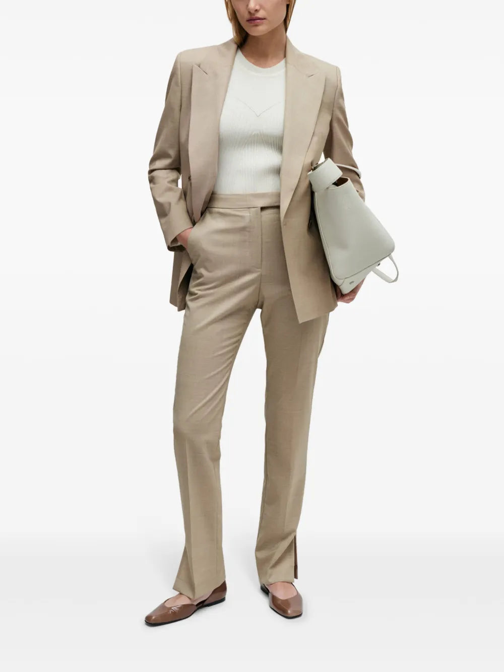 Mid-Rise Slim-Fit Trousers