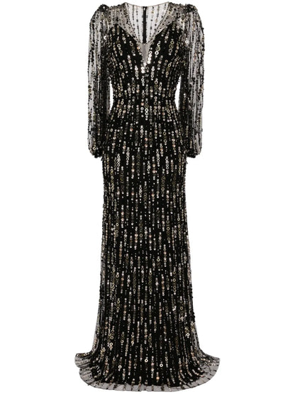 Moondance Sequin-Embellished Gown