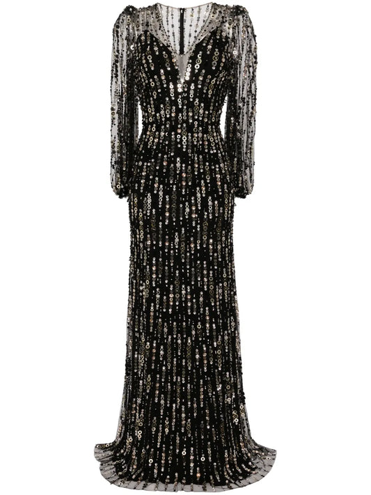 Moondance Sequin-Embellished Gown
