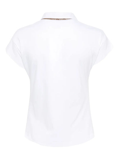 Logo-Tape Cotton Polo Top