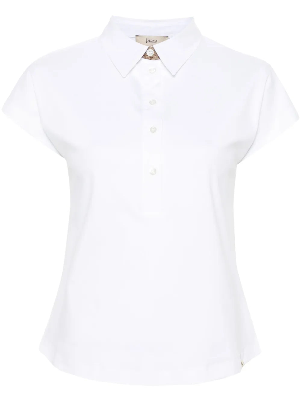 Logo-Tape Cotton Polo Top