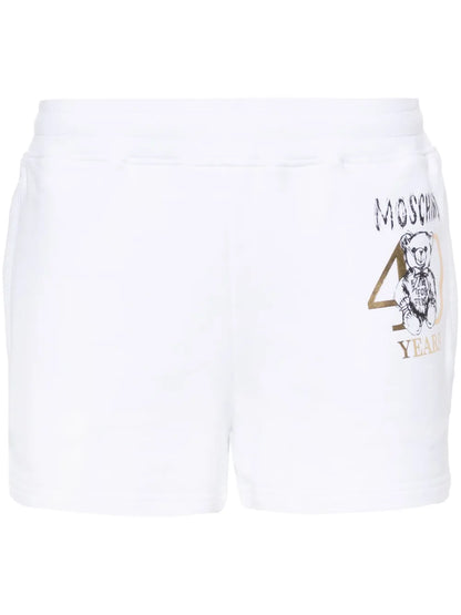 Teddy-Bear-Print Mini Shorts
