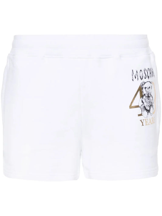 Teddy-Bear-Print Mini Shorts