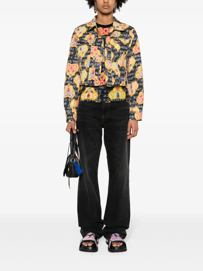Heart Couture-Print Denim Jacket