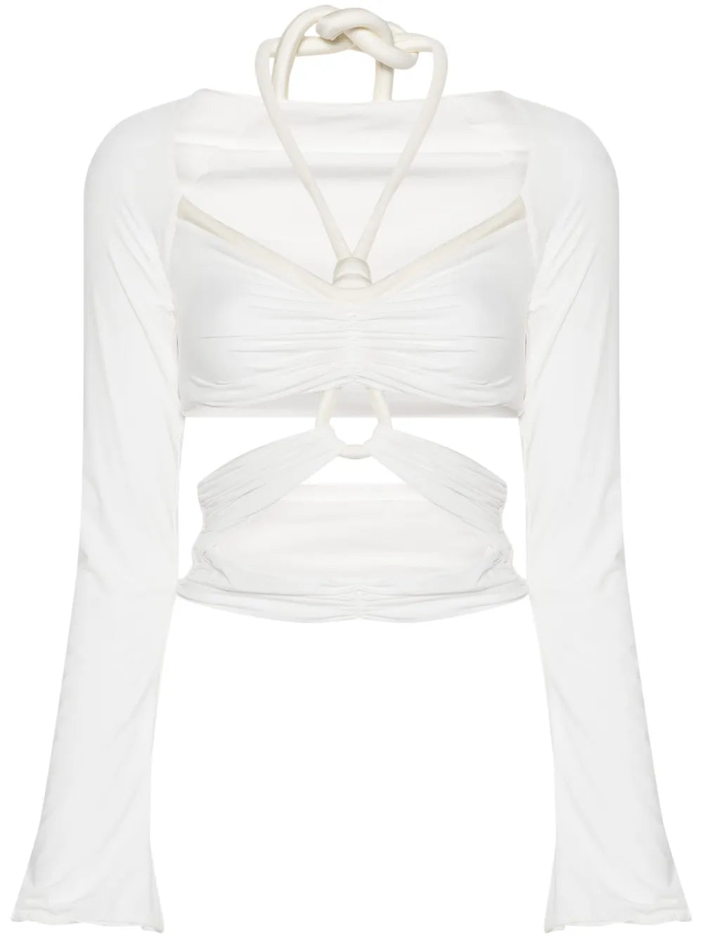 Rope-Detailed Cut-Out Top