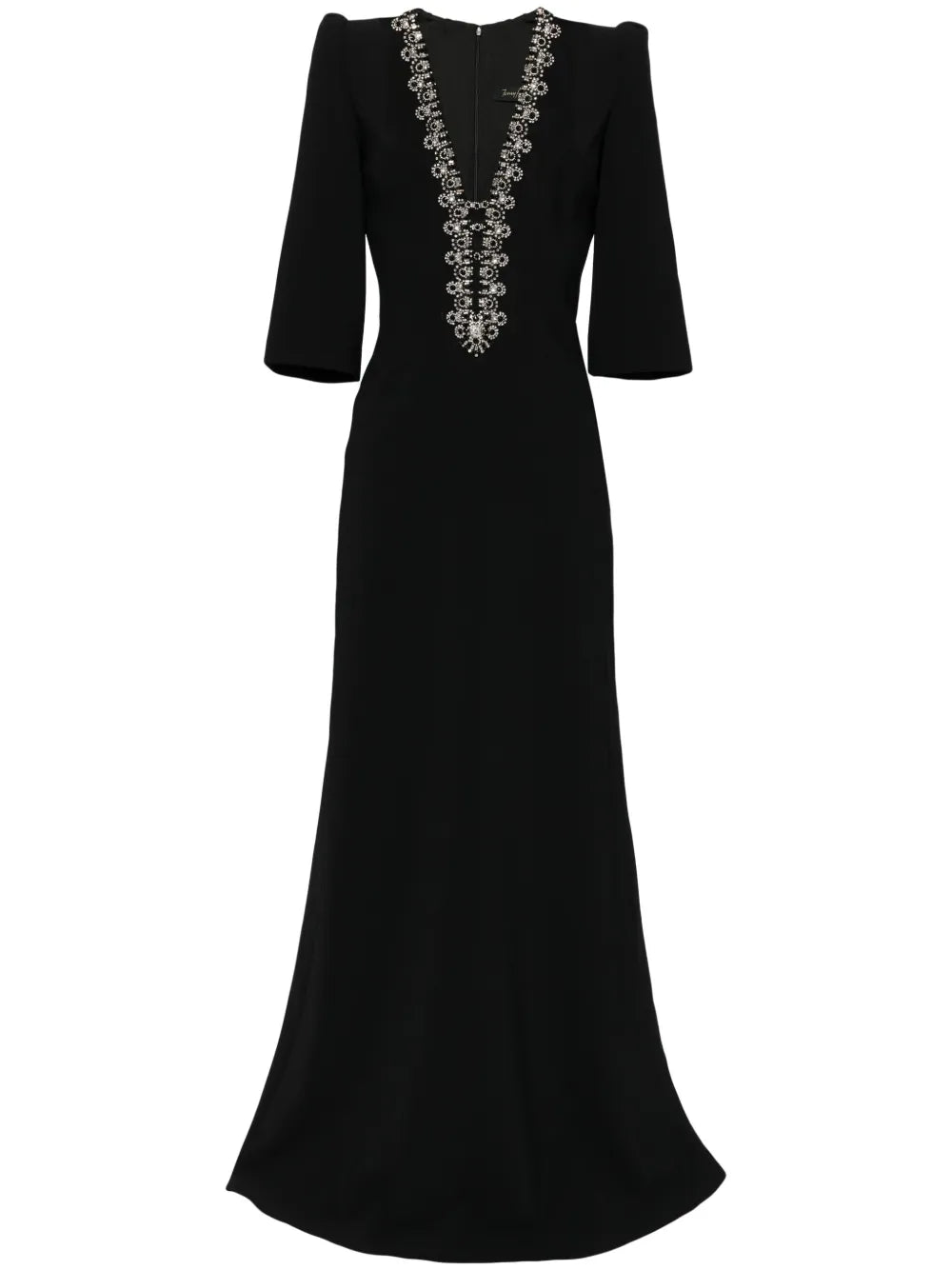 Rive Gauche Crystal-Embellished Gown