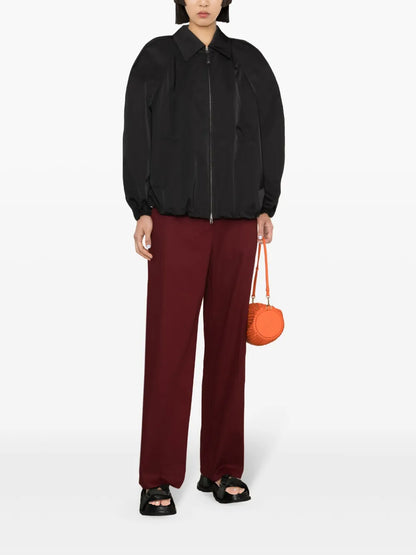 Ruched-Detail Zipped Jacket