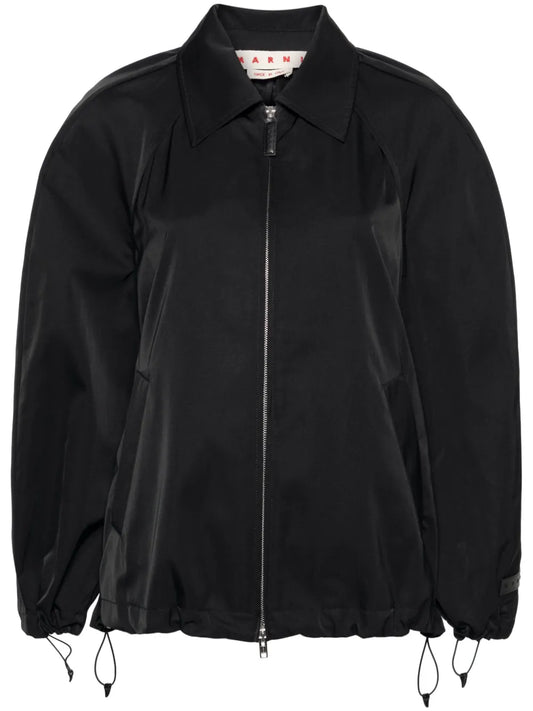 Ruched-Detail Zipped Jacket