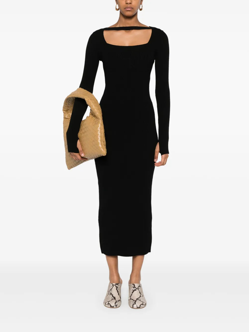 Corset Ribbed Maxi Dress