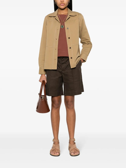 Panelled Twill Shirt Jacket