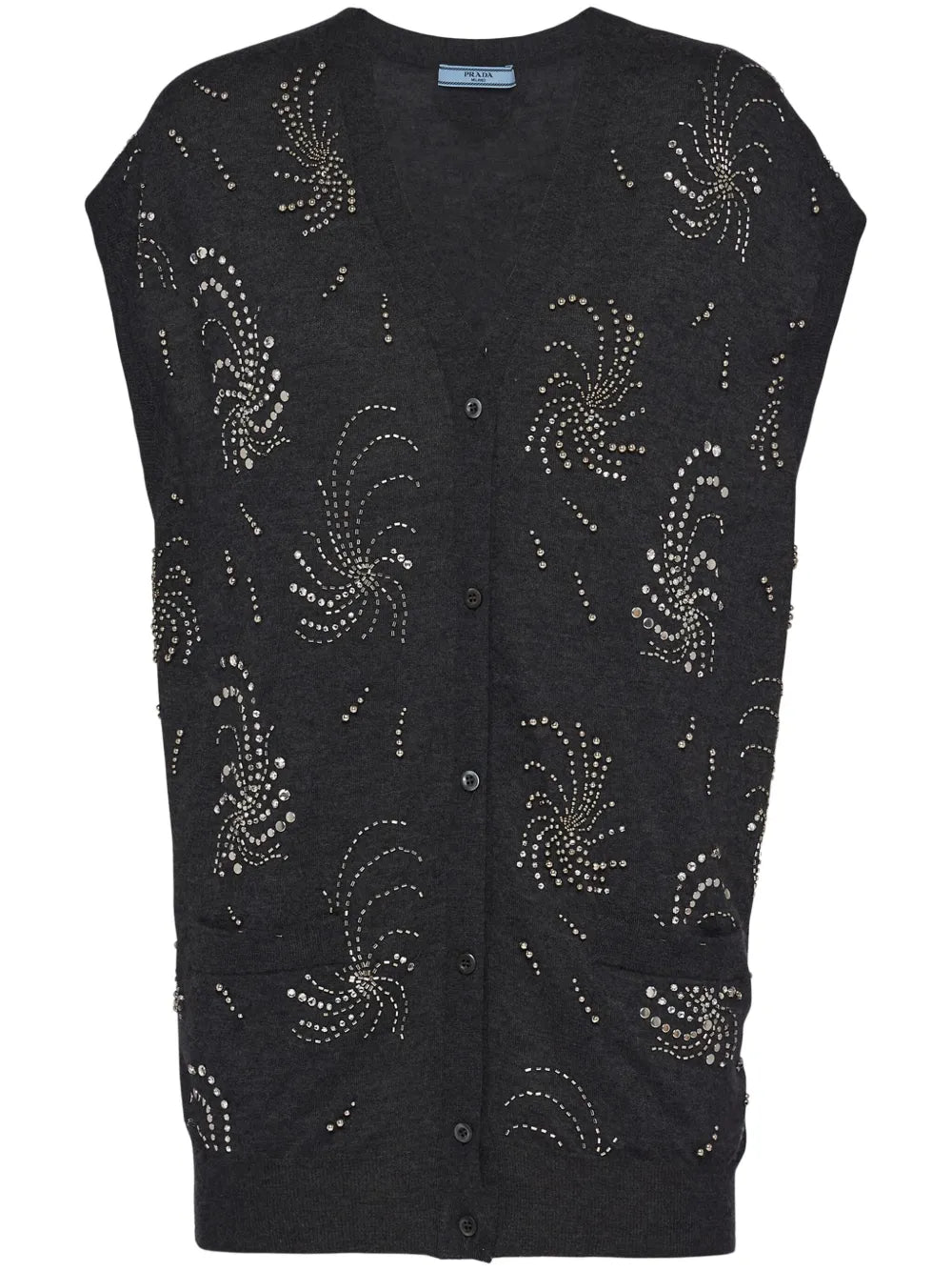 Embellished Cashmere Vest