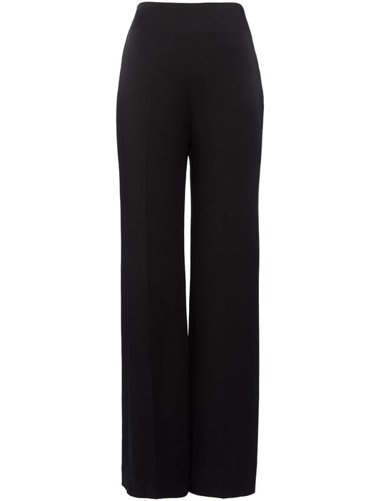 Carey Wide-Leg Satin Trousers