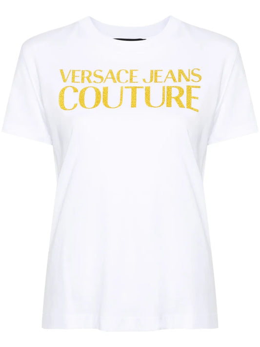 Logo-Print Glittered T-Shirt