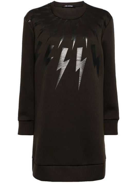 Lightening Bold Printed Minidress