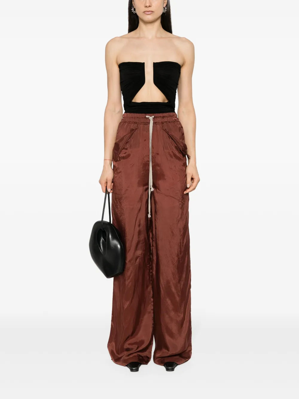 Satin Straight Trousers