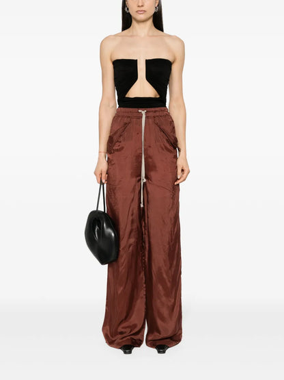 Satin Straight Trousers