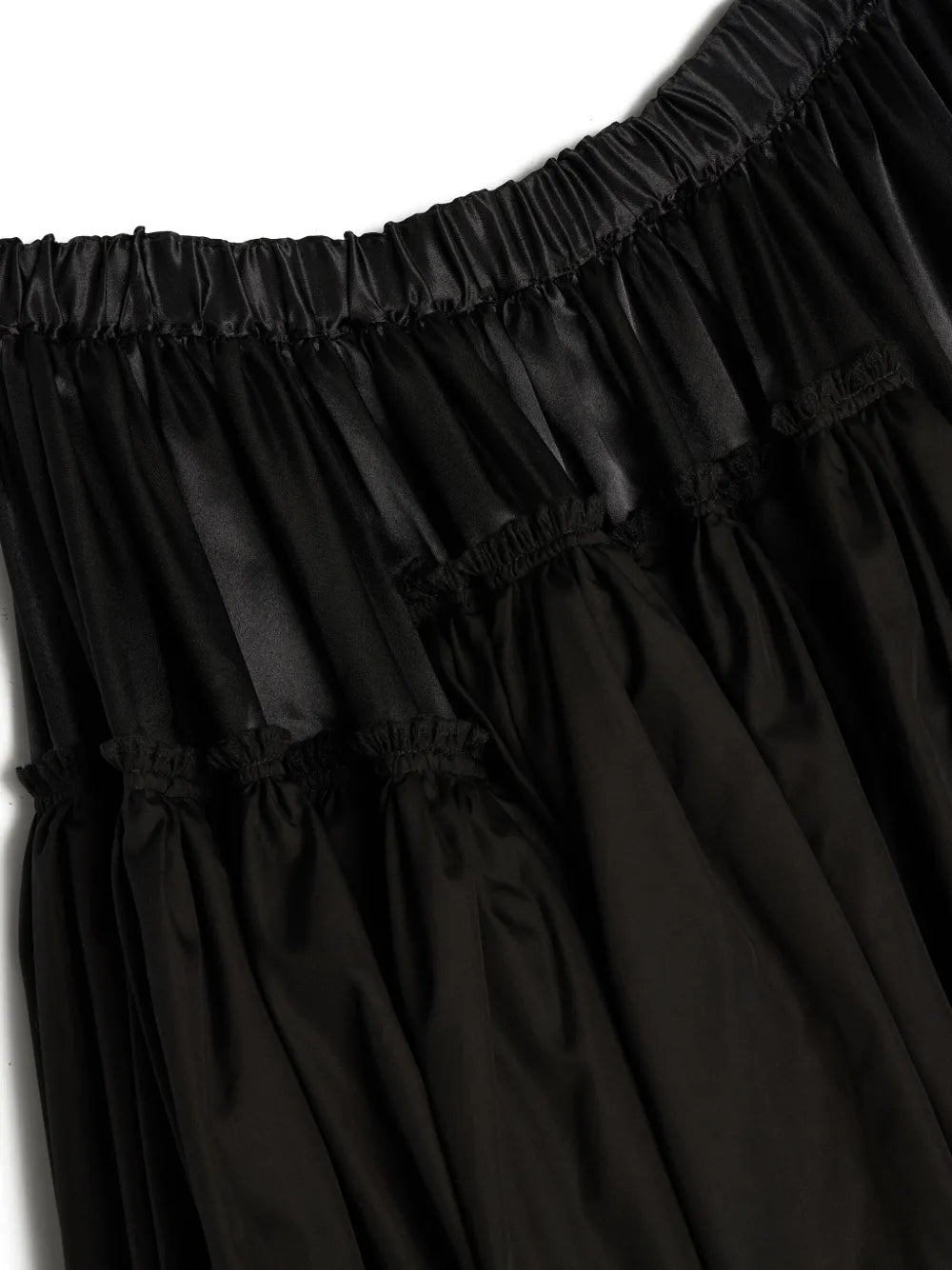 Ruffled Cotton Satin Skirt