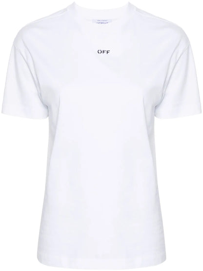 Diag-Stripe Cotton T-Shirt