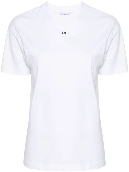 Diag-Stripe Cotton T-Shirt