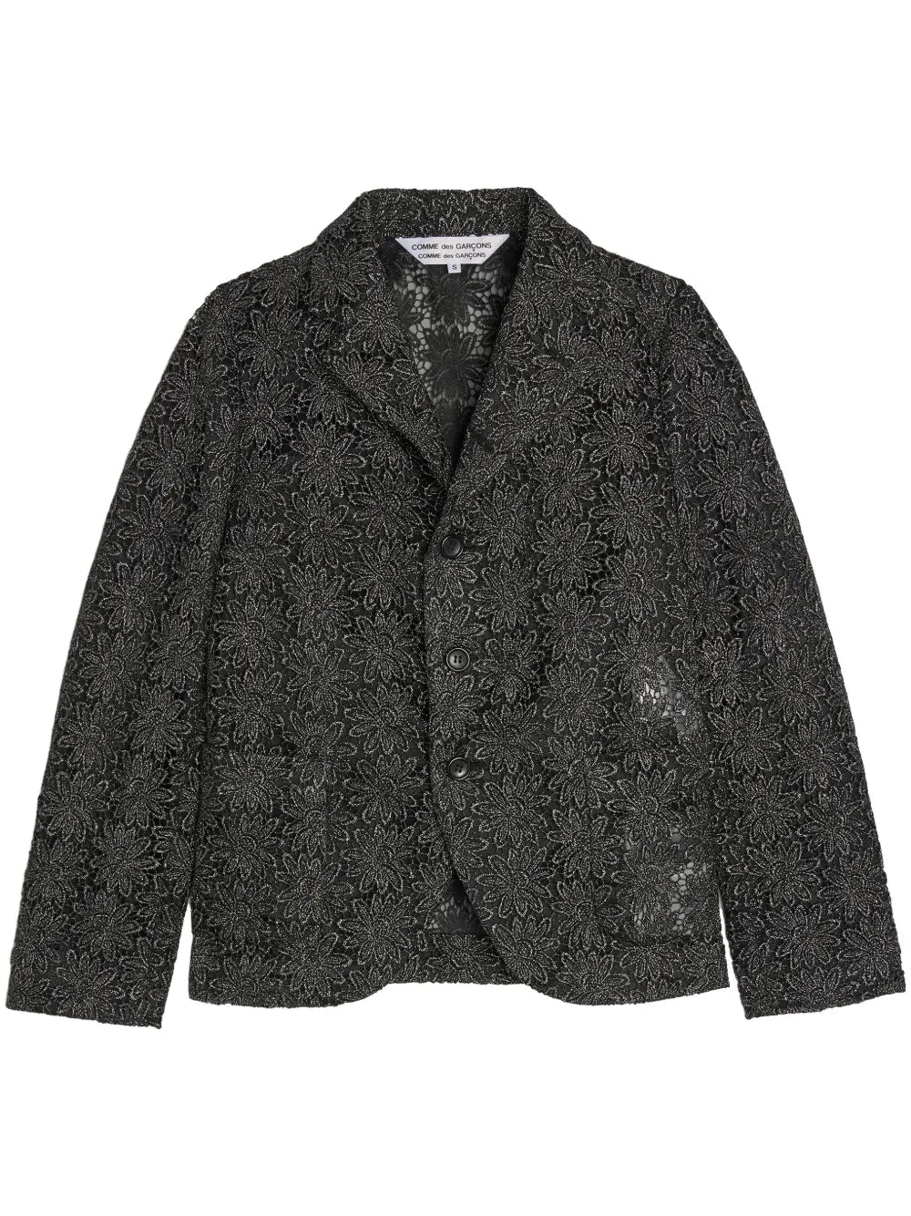 Lace Single-Breasted Blazer