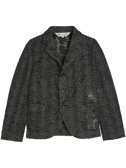 Lace Single-Breasted Blazer