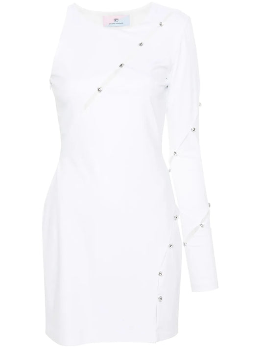 Gem-Embellished Mini Dress