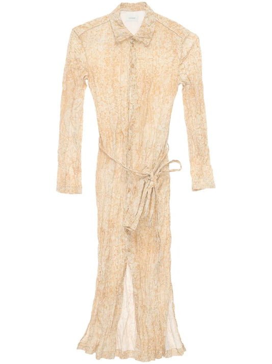 Crinkle Shirt Dress