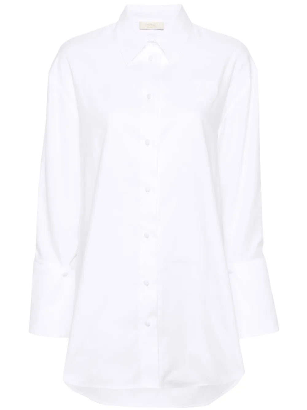 Logo-Patch Detachable-Cuffs Shirt
