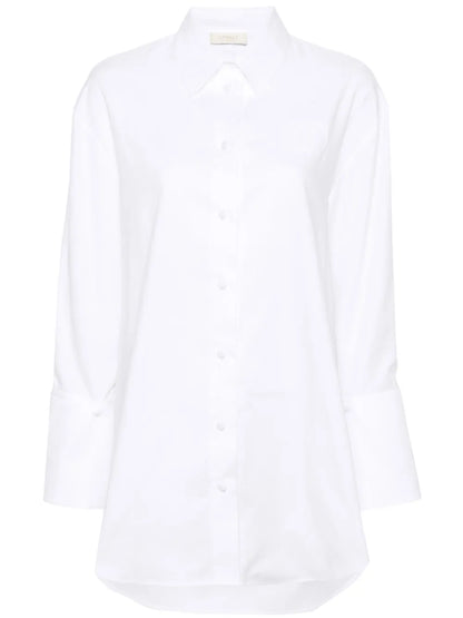 Logo-Patch Detachable-Cuffs Shirt