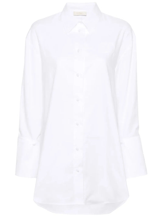 Logo-Patch Detachable-Cuffs Shirt