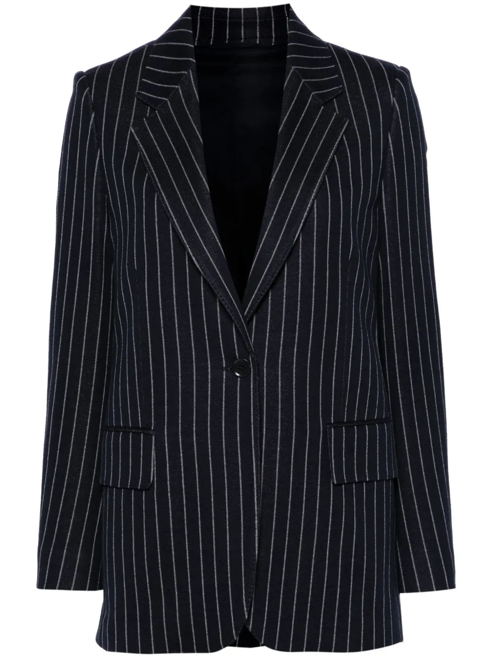 Pinstriped Knitted Blazer