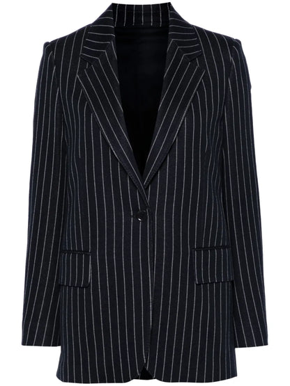 Pinstriped Knitted Blazer