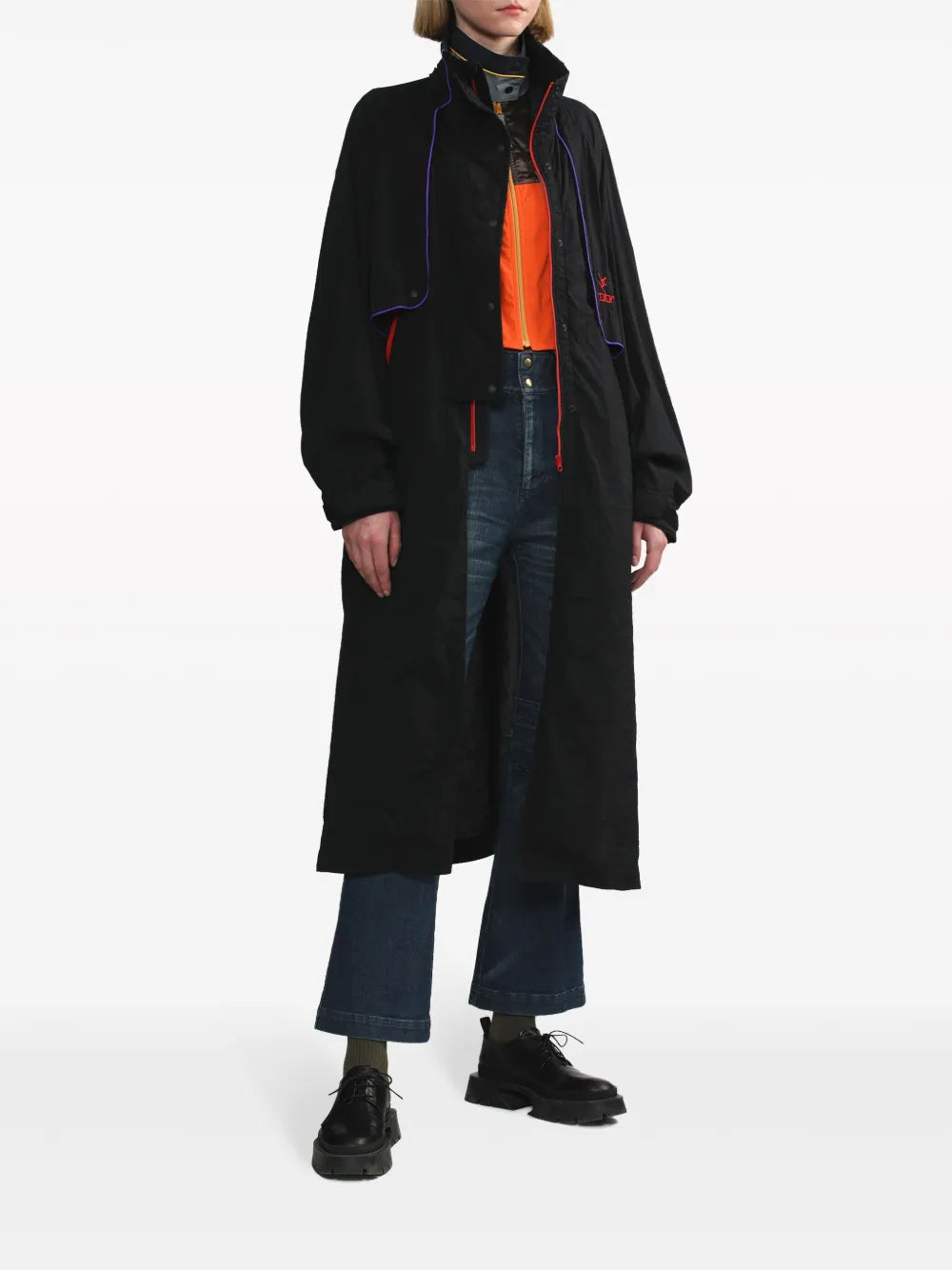 Panelled Mock-Neck Shirt