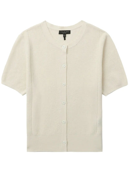 Short-Sleeve Knit Cardigan