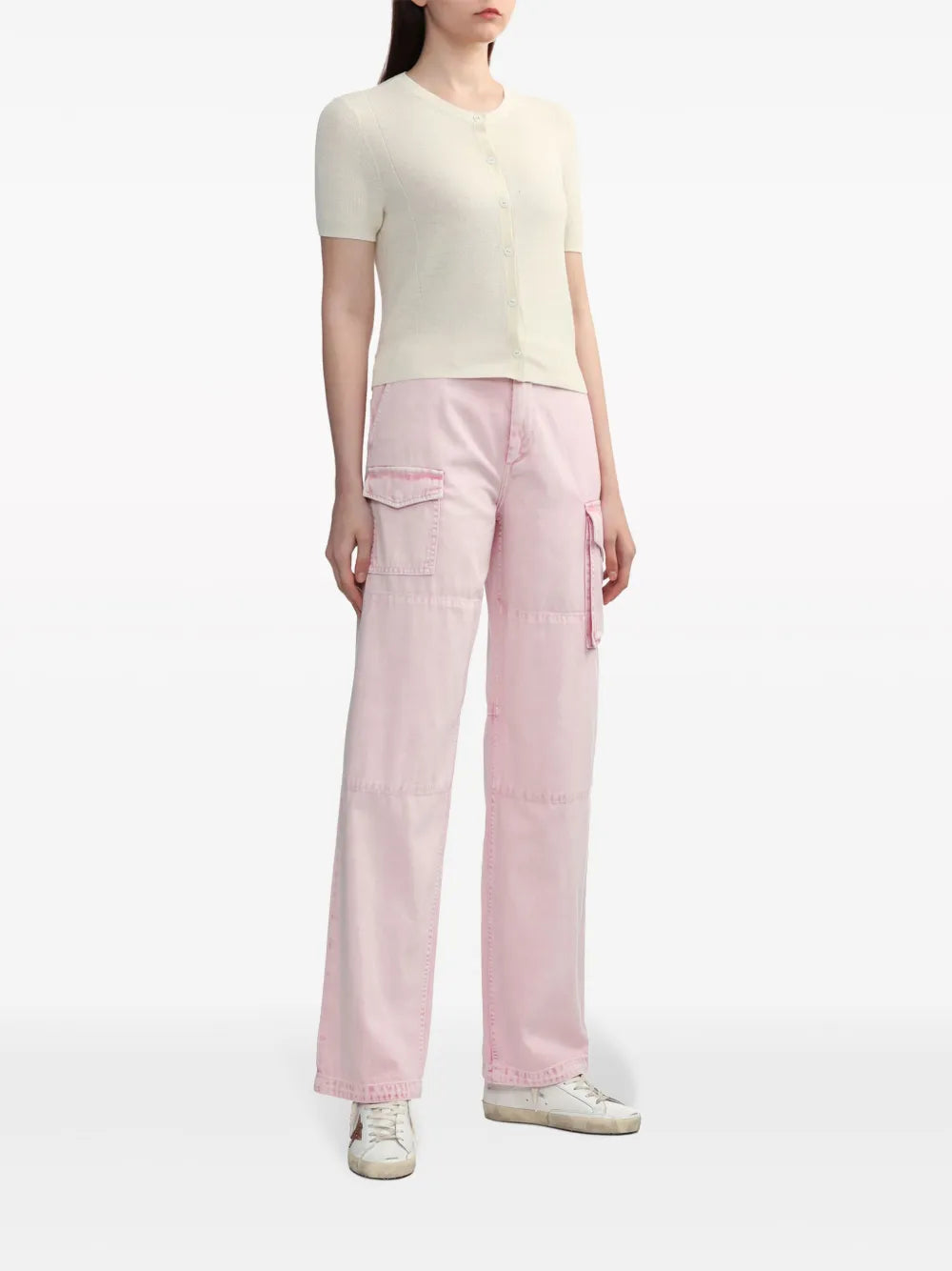 Short-Sleeve Knit Cardigan