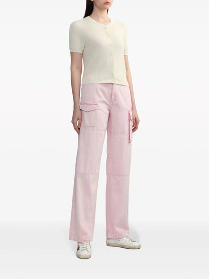 Short-Sleeve Knit Cardigan
