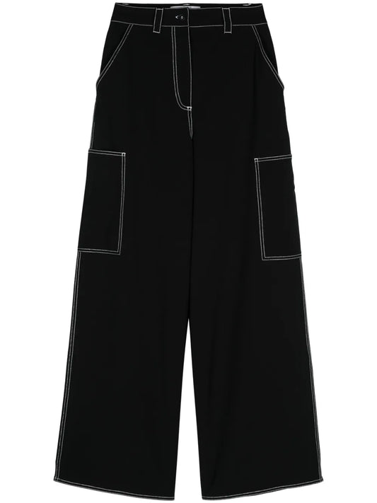High-Waist Wide-Leg Trousers