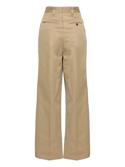 Pleat-Detailed Twill Trousers