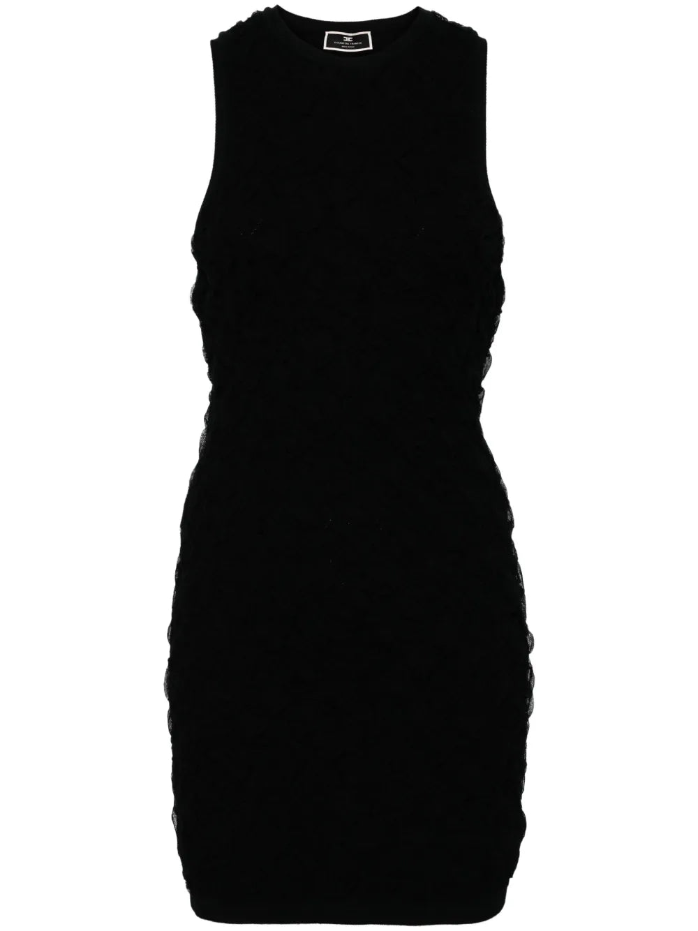 Gauze-Effect Knitted Minidress