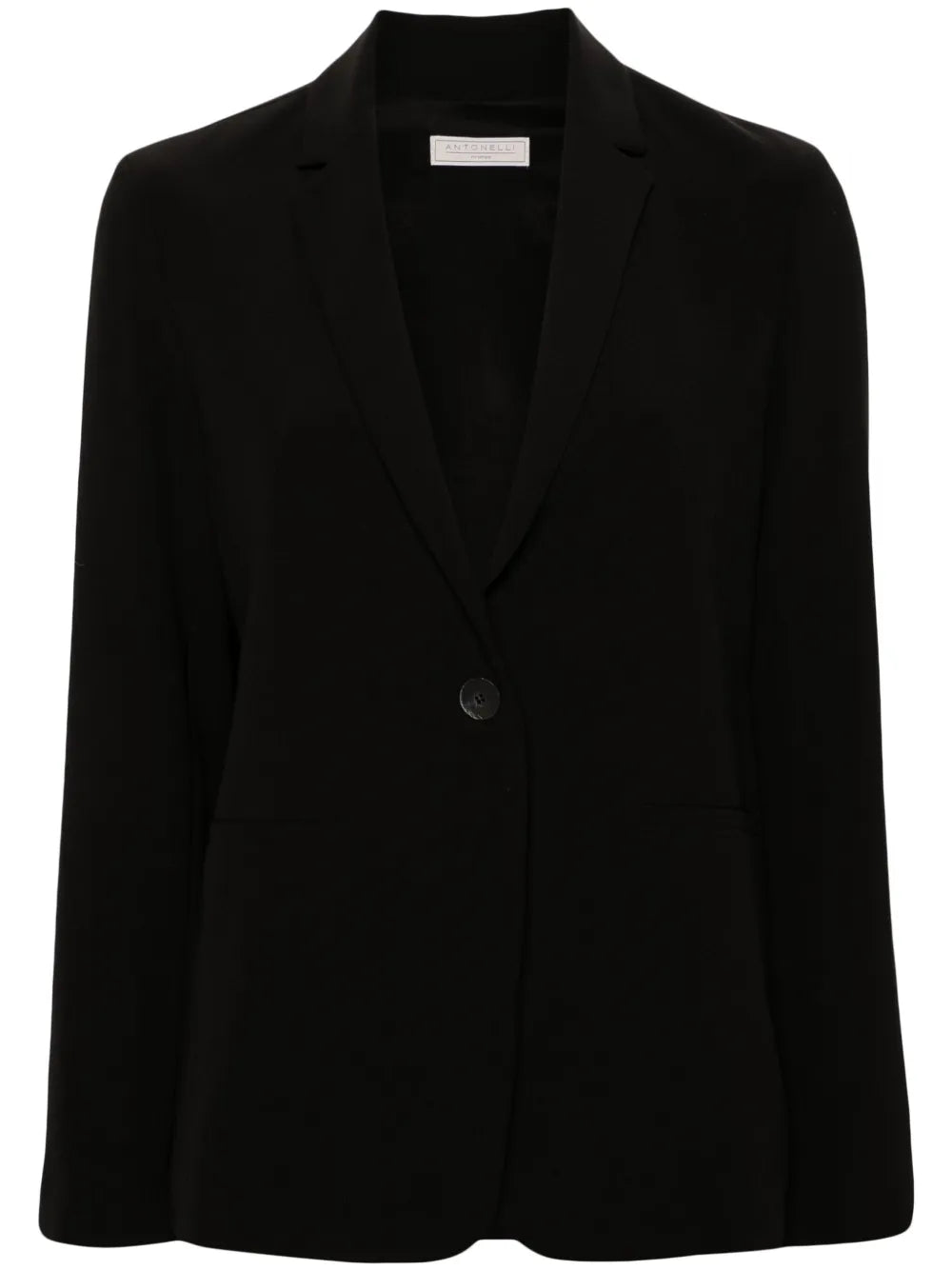 Single-Breasted Crepe Blazer