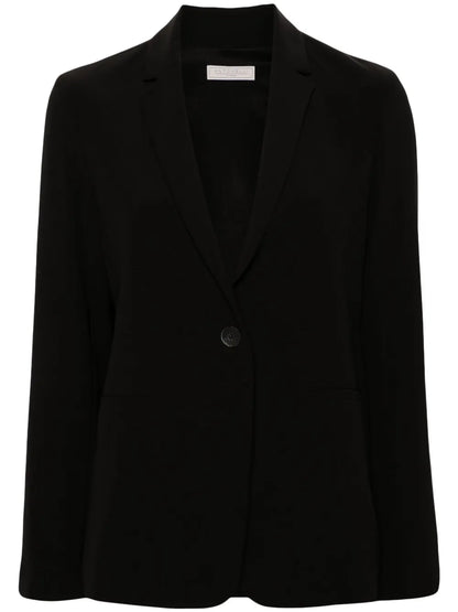 Single-Breasted Crepe Blazer
