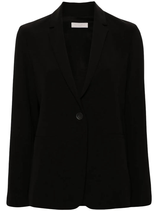 Single-Breasted Crepe Blazer