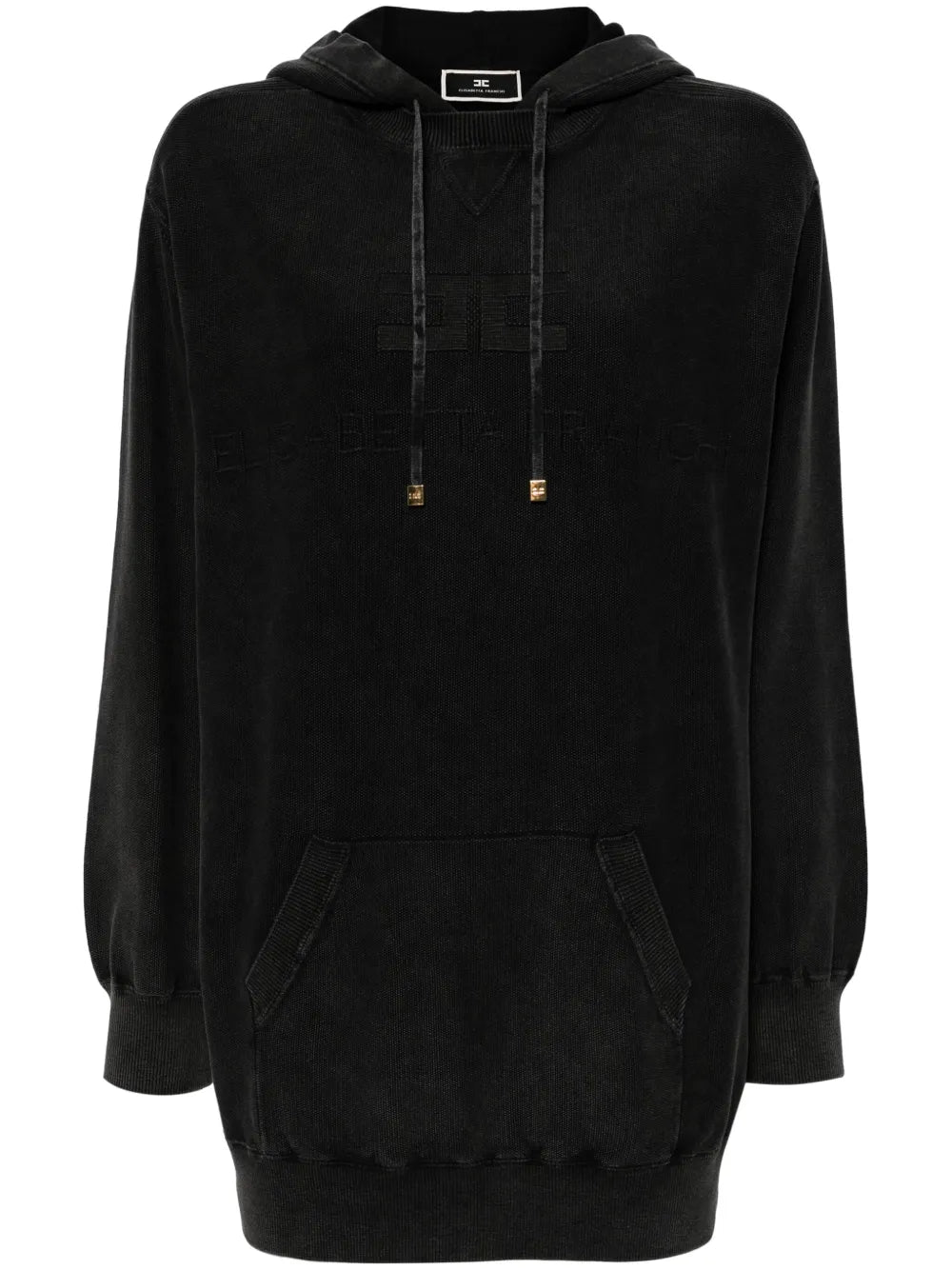 Logo-Embroidered Hooded Sweatshirt Dress