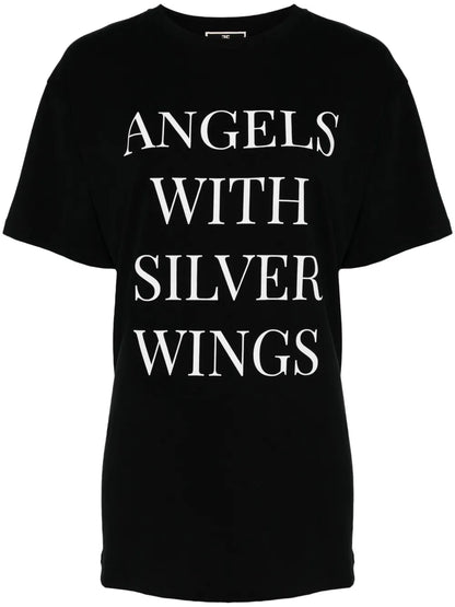 Slogan-Print Cotton T-Shirt