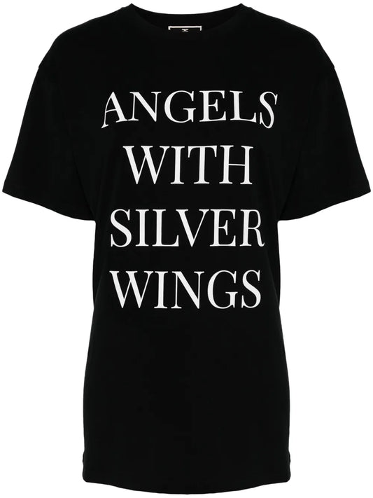 Slogan-Print Cotton T-Shirt