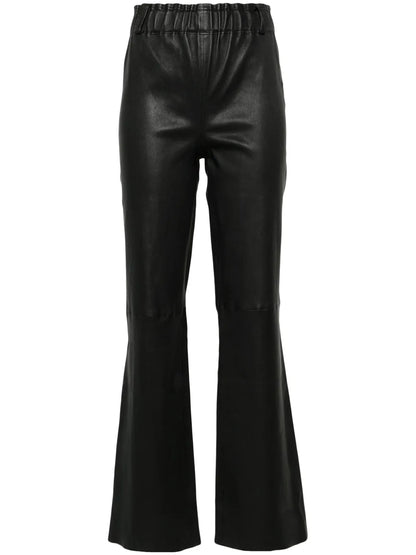 Rihanna Flared Leather Trousers