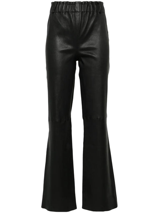 Rihanna Flared Leather Trousers
